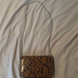Snake Print Crossbody Bag